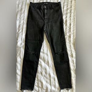 Zara black high rise skinny jeans size 12